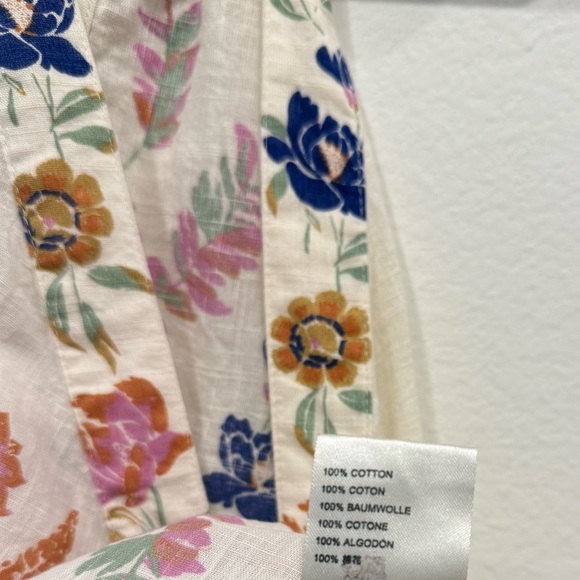 SOLD - Free People 100% Cotton Floral Knot Detail Top - Picture 5 of 5